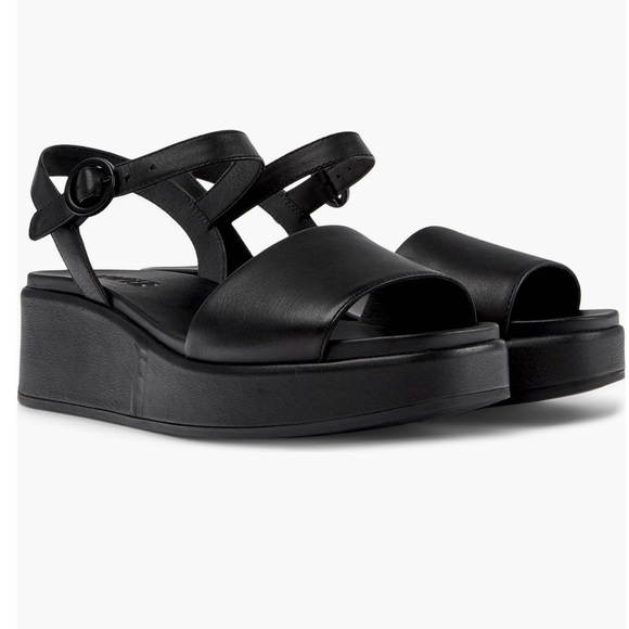 NIB Camper Misia Platform Sandals EU 40 US 9 Black - Picture 1 of 12